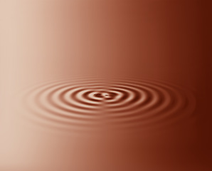 Image showing 3D ripple, animated and VFX of brown waves and circular lines in liquid copy space. Texture, movement or motion in a pool for mockup background. Futuristic art, graphic and artistic wallpaper mockup