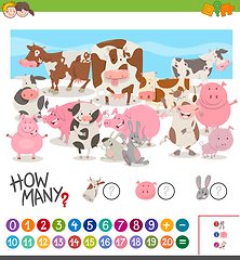 Image showing game of counting farm animals