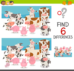Image showing spot the differences with animals