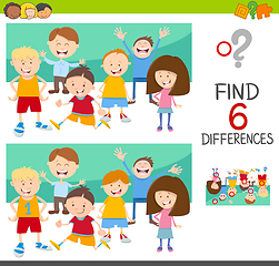 Image showing spot the differences with children