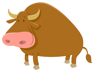 Image showing cartoon bull farm animal
