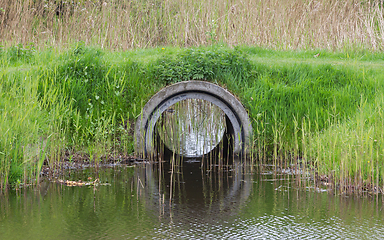 Image showing Concrete drainage pipe