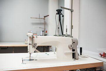 Image showing Industrial sewing machine