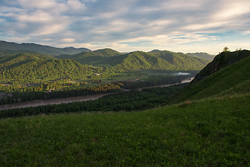 Image showing Beauty dawn in the mountains