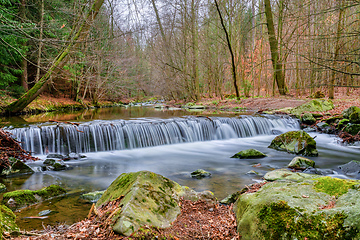 Image showing small waterfall in springtime