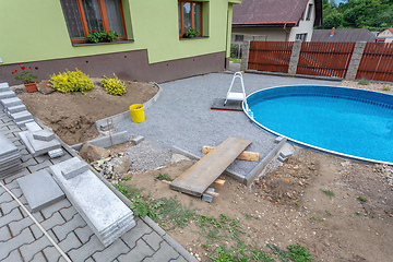 Image showing Swimming pool under construction