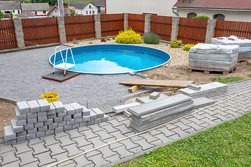 Image showing Swimming pool under construction