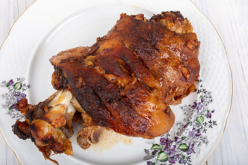 Image showing Roasted pork knuckle, traditional food