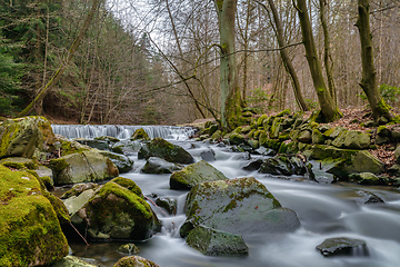 Image showing small waterfall in springtime