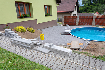 Image showing Swimming pool under construction