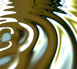 Image showing Waves, ripple and metal with water drop pattern with mockup for 3d, digital and texture. Environment, design and futuristic with liquid in background for abstract, sustainability and art deco graphic