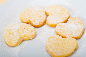 Image showing heart shaped shortbread valentine cookies