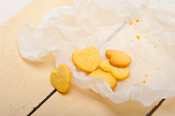 Image showing heart shaped shortbread valentine cookies