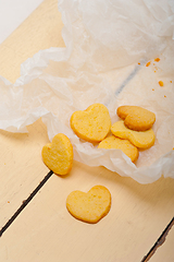 Image showing heart shaped shortbread valentine cookies