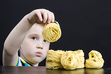 Image showing pasta in raw form