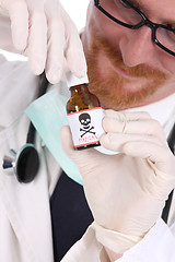 Image showing doctor with poison bottle 