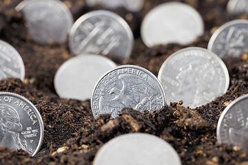 Image showing quarter of the American dollar