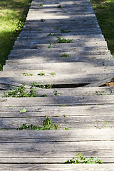 Image showing wooden walkway