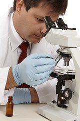 Image showing Researcher analysing substance