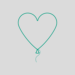 Image showing Heart Shape Balloon Icon