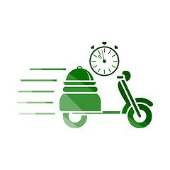 Image showing Restaurant Scooter Delivery Icon