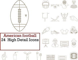 Image showing American Football Icon Set