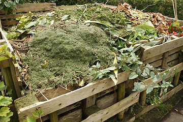 Image showing wooden compost bin 