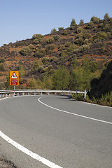 Image showing winding mountain road in cyprus