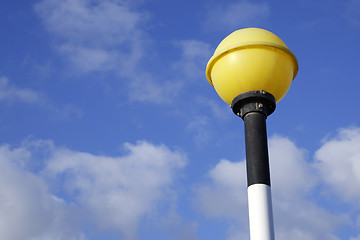 Image showing top of a zebra crossing belisha beacon signal 