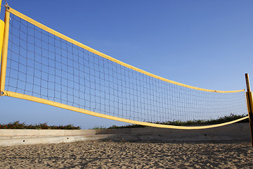 Image showing beach volleyball net 