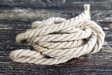 Image showing thick linen gray rope