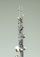 Image showing Vintage looking Communication tower