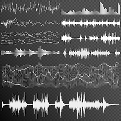 Image showing Sound waves set. EPS 10