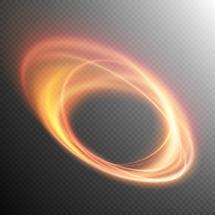 Image showing Glowing fire ring trace effect. EPS 10