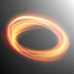 Image showing Glowing fire ring trace effect. EPS 10
