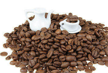 Image showing Coffee beans abstract