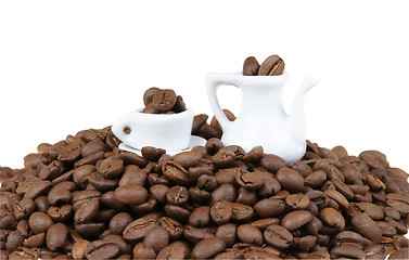 Image showing Coffee beans abstract