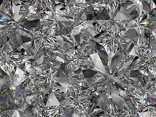 Image showing diamond structure extreme closeup and kaleidoscope