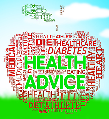 Image showing Health Advice Means Wellbeing Guidance And Advisory