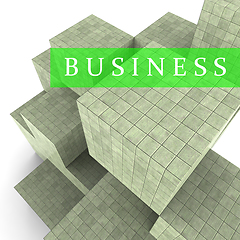 Image showing Business Blocks Shows Company Trade 3d Rendering