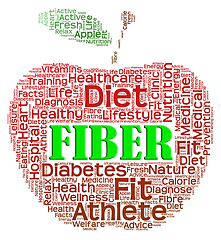 Image showing Fiber Apple Shows Organic Dietary And Healthy