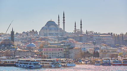 Image showing Istanbul, Turkey - 1 April, 2017: The Suleymaniye Mosque is an O