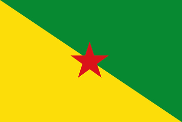 Image showing Colored flag of French Guiana