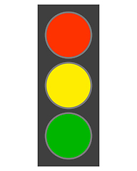 Image showing Traffic light on white