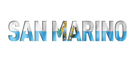 Image showing San Marino flag text font