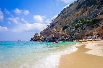 Image showing Cala Mariolu beach in Orosei Golf, Sardinia, Italy