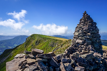 Image showing Puy Mary and Chain of volcanoes of Auvergne, Cantal, France