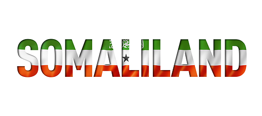 Image showing Somaliland flag text font