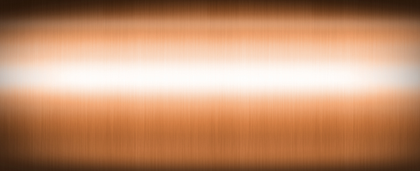 Image showing Copper brushed metal. Banner background texture