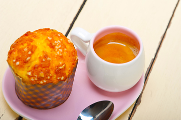 Image showing coffee and muffin